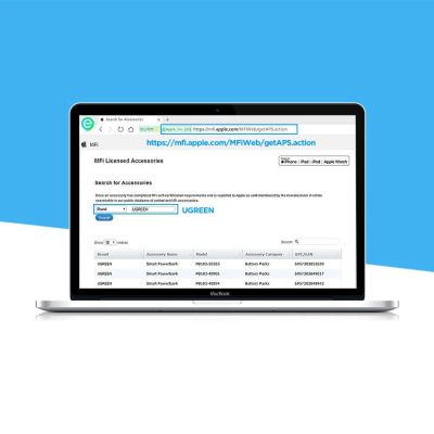 16. Ugreen US155 20728 USB-A / Lightning MFi 2.4A cable 1m - white