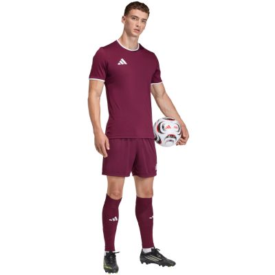 7. Men's adidas Entrada 26 burgundy shorts JZ2514