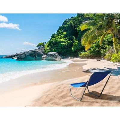 20. FOLDABLE GARDEN AND BEACH CHAIR AND BAG BLUE ENERO CAMP