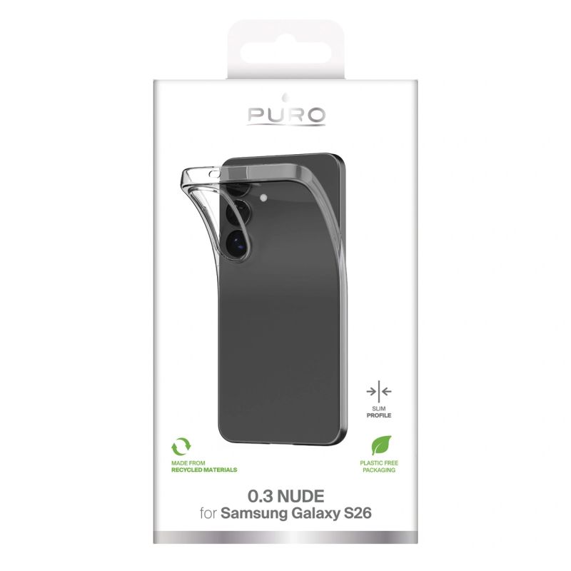 2. Puro 0.3 NUDE Case for Samsung Galaxy S26 - Transparent