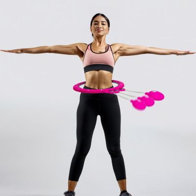 8. HULA HOP WITH MASSAGER, WEIGHTS AND COUNTER FUCHSIA ENERO FIT