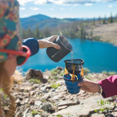 3. GSI Outdoors 50269 Camping Kitchen Utensil Set 0.6L Black, Copper, Gray, Orange