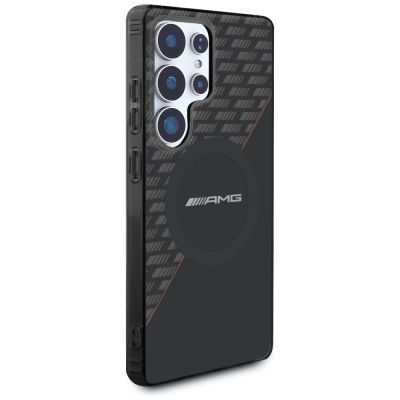 4. AMG Double Layer Rhombs MagSafe Case for Samsung Galaxy S25 Ultra - Black/Red