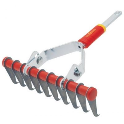 WOLF-Garten UG-M 3 Leaf Rake Red, Silver