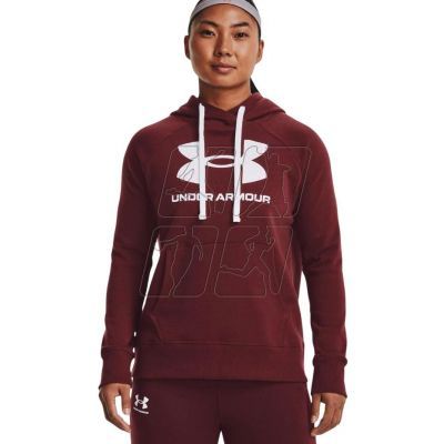 6. Under Armor Rival Fleece Logo Hoodie W 1356318 690