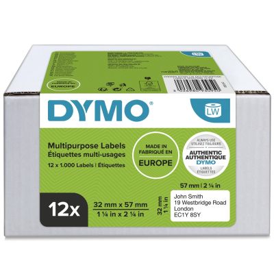 14. Dymo labels for various applications 57x32mm white 2093095 12 rolls