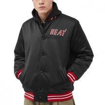 Mitchell &amp; Ness NBA Heavyweight Satin Jacket Miami Heat M OJBF3413-MHEYYPPPBLCK