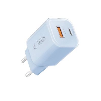 2. Tech-Protect NCM33W 2-port PD33W/QC3.0 wall charger - blue
