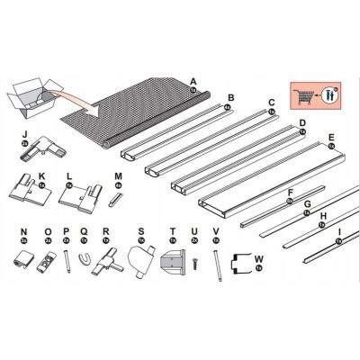 35. ALU DOOR MOSQUITO NET 100X215 WHITE BASIC PLUS