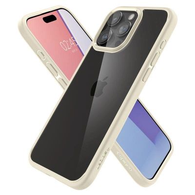 12. Spigen Crystal Hybrid Case for iPhone 15 Pro Max - Clear Beige