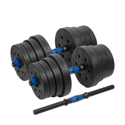 3. Bituminous adjustable dumbbells with connector 2x15kg REBEL ACTIVE