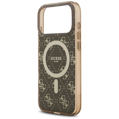 6. Guess IML 4G Background MagSafe Case for iPhone 17 Pro - Brown