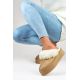 4. Women's slippers on a platform with fur, beige 81366-4-KH