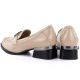 4. Women's patent leather shoes with a decorative heel, beige, Vinceza 58638