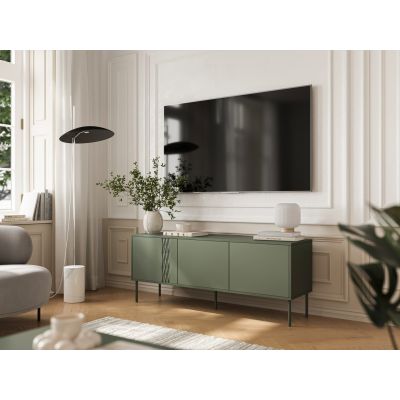3. 3D TRESSE TV cabinet 150x40x55 matt green