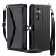 Samsung Galaxy A56 5G Leather Wallet Case with Stand Function and Straps - Black