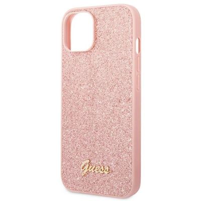 6. Guess GUHCP14MHGGSHP iPhone 14 Plus 6,7" różowy/pink hard case Glitter Script