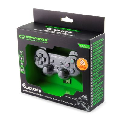 14. Esperanza EGG108K Wireless Gamepad (PC, PS3; black)