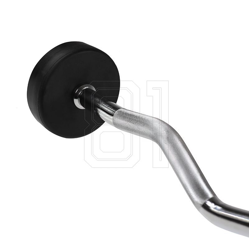 32. Fixed, broken, rubber barbell bar HMS GSL-10 10 kg