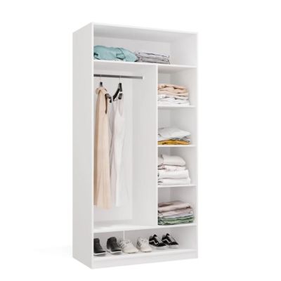 3. OPENO Modular Wardrobe SET 260/250 WHITE with Drawers, Rails and Shelves – Large, for the Bedroom