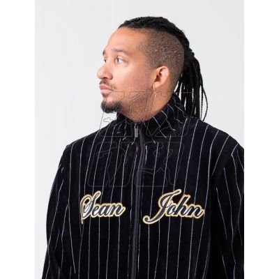 6. Sean John Vintage Pinstripe Velours Trackjacket M 6078109