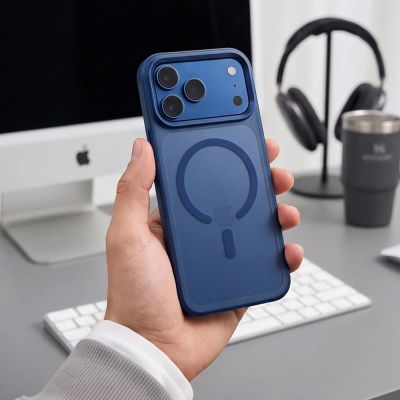5. Tech-Protect Magmat Magsafe CC Case for iPhone 18 Pro Max / 17 Pro Max - Matte Navy Blue