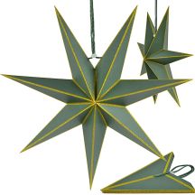 GREEN PAPER STAR DECORATION 60 CM SASKA GIFT & DECOR
