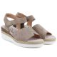 4. Women's leather wedge sandals beige Jezzi 26SD18-32