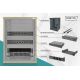 10-inch network kit: 9U wall-mount cabinet, shelf, power strip, 8-port switch, Cat.6 panel, black