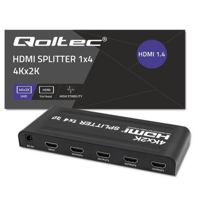 12. QOLTEC SPLITTER 4XHDMI 4KX2K | 3.4GB/S