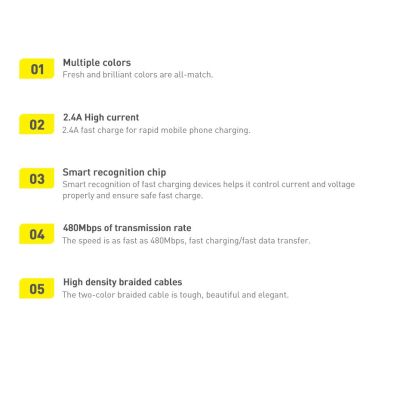 17. Baseus Crystal Shine Series cable USB cable for fast charging and data transfer USB Type A - USB Type C 100W 2m black (CAJY000501)