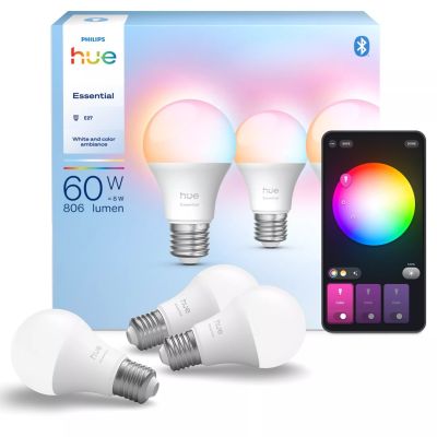 3. Philips Hue White and color ambiance Essential A60 - Smart bulb E27 - 806 lm - 8 W - 3 pcs