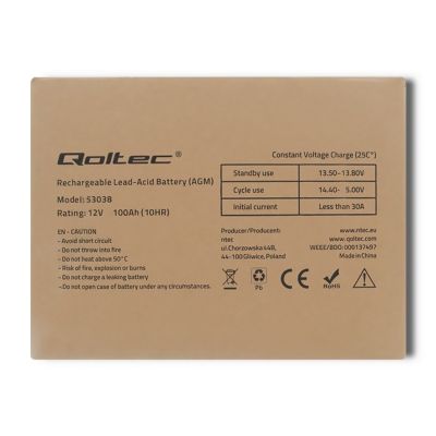7. Qoltec 53038 maintenance-free battery