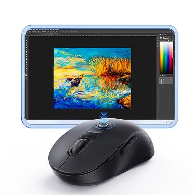 7. Baseus F02 Wireless Ergonomic Bluetooth Mouse - Black