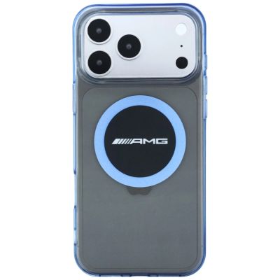 3. Mercedes AMG IML Transparent Bicolor Block MagSafe Case for iPhone 18 Pro Max / 17 Pro Max - Black and Blue