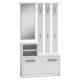 WARDROBE - CABINET, MIRROR, HANGER / WHITE GB1