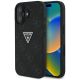 Guess Hot Stamp 4G Pattern Triangle Metal Logo case for iPhone 16 - black