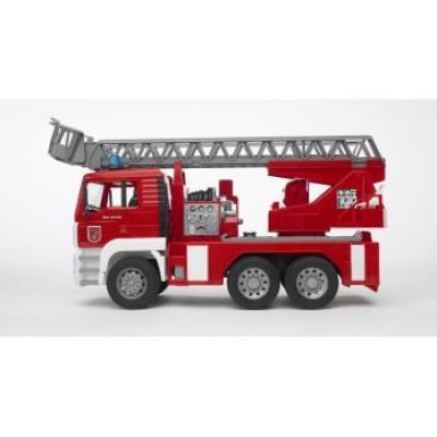 2. BRUDER MAN fire truck with folding ladder