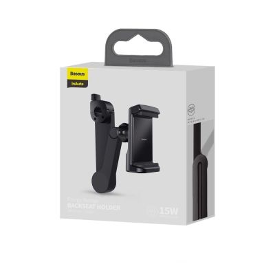 5. Baseus WXHZ-01 Qi Wireless Charger 15W Car Headrest Holder - Black