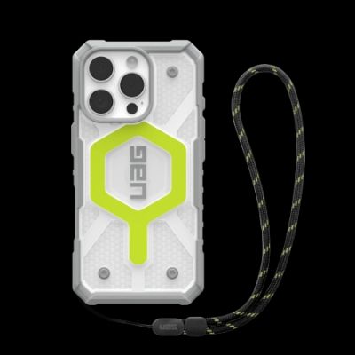 UAG Pathfinder Clear Magsafe Bundle Case with Lanyard for iPhone 16 Pro - Green