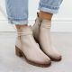 6. Women's beige insulated ankle boots Potocki Z25-SZ12690