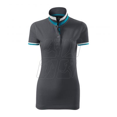 3. Malfini Collar Up W MLI-25783 light anthracite polo shirt