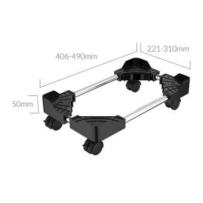 4. Orico CPB4 Adjustable Computer Stand with Wheels - Black
