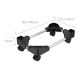 4. Orico CPB4 Adjustable Computer Stand with Wheels - Black