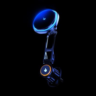 3. Wozinsky WCT5-6S2Y Car Holder with Qi/MagSafe 15W Wireless Charger and Air Vent Fan - Black