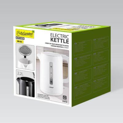 4. Electric kettle 2.2L 2200W MR-022-WHITE MAESTRO