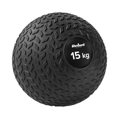 Small medicine ball for rehabilitation exercises Slam Ball 23cm 15kg, REBEL ACTIVE