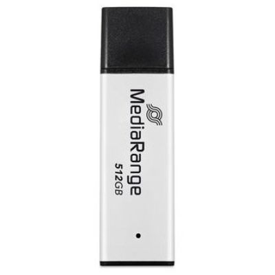 MediaRange MR1904 USB Flash Drive 512GB USB Type-A 3.2 Gen 1 (3.1 Gen 1) Black, Silver
