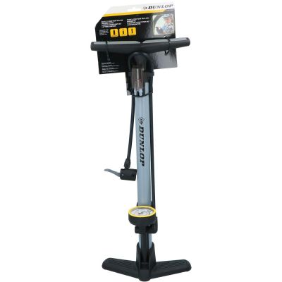29. DUNLOP WORKSHOP/BICYCLE PUMP 230Psi (16Bar) WITH MANOMETER GRAY