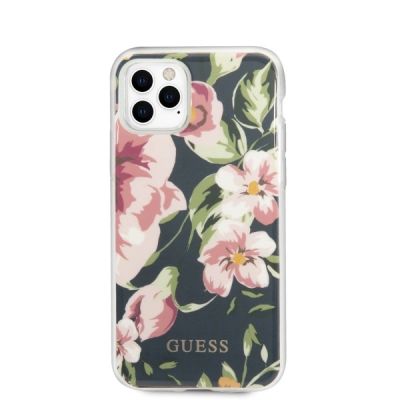 3. Guess N.3 Flower Collection Case for iPhone 11 Pro Max - Navy Blue